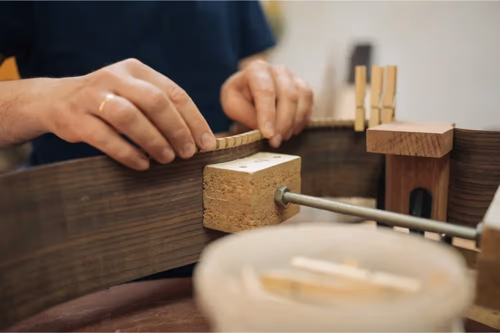 Picture of tools in guitar making